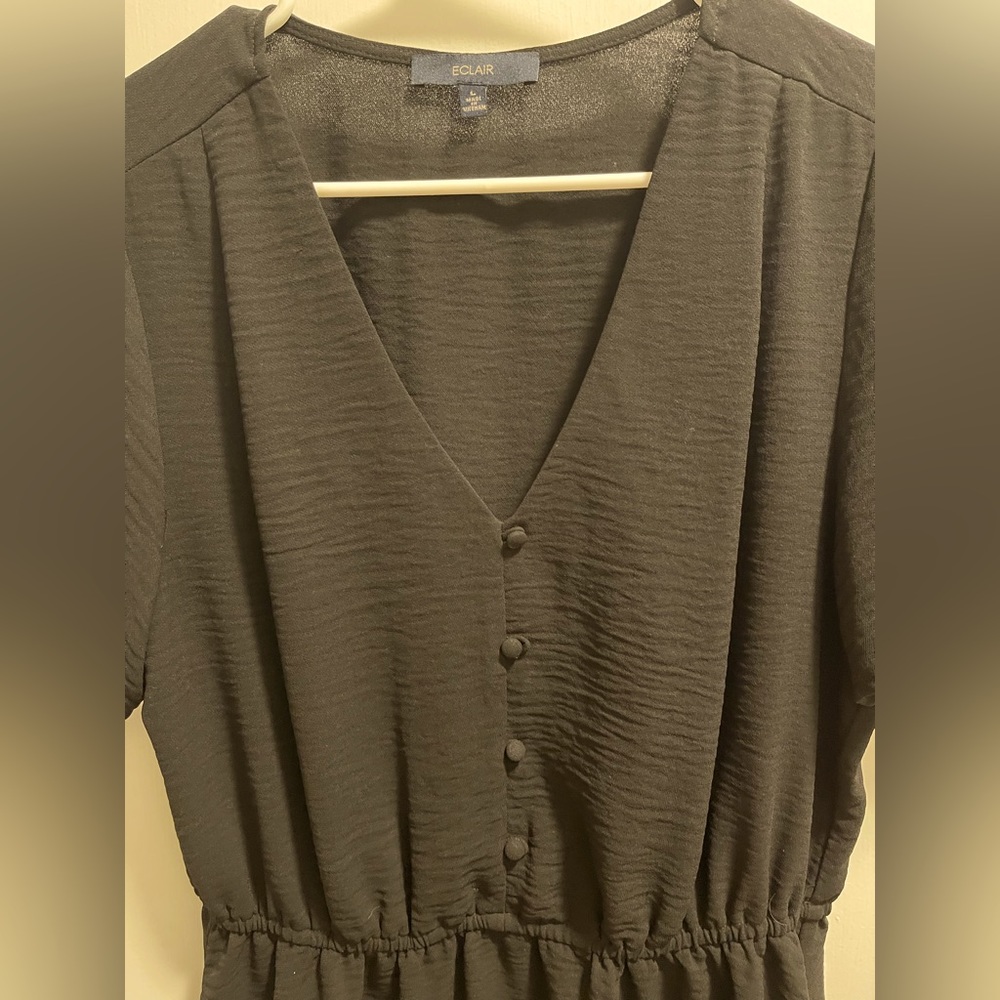 Black peplum blouse
